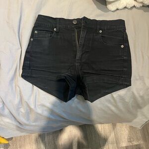 Garage Black High-Rise Denim Jean Shorts